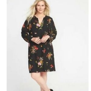 Dress Floral Black Old Navy Long sleeves M…